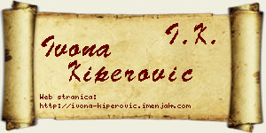 Ivona Kiperović vizit kartica